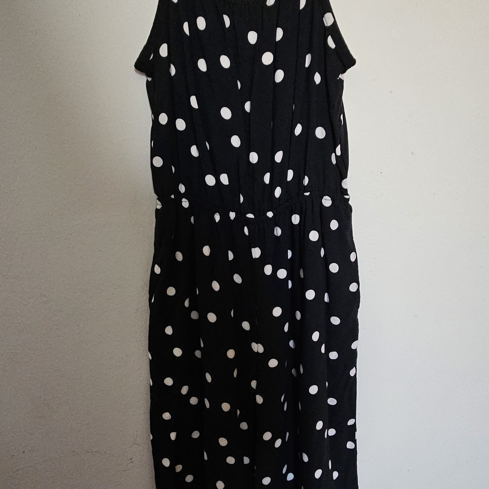 abercrombie kids Black and White Polka Dot Jumpsuit